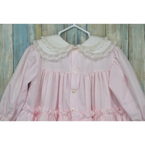 Vintage Bryan Girls 18M Pink Lace Layered Full Circle Party Ruffles RARE - Picture 3 of 12